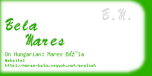 bela mares business card